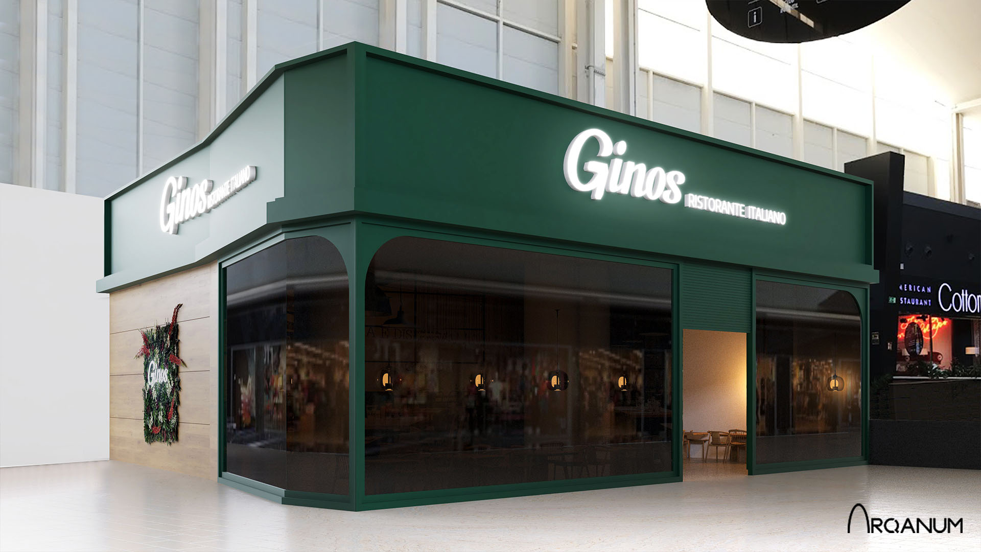 Ginos restaurant in Murcia, facade
